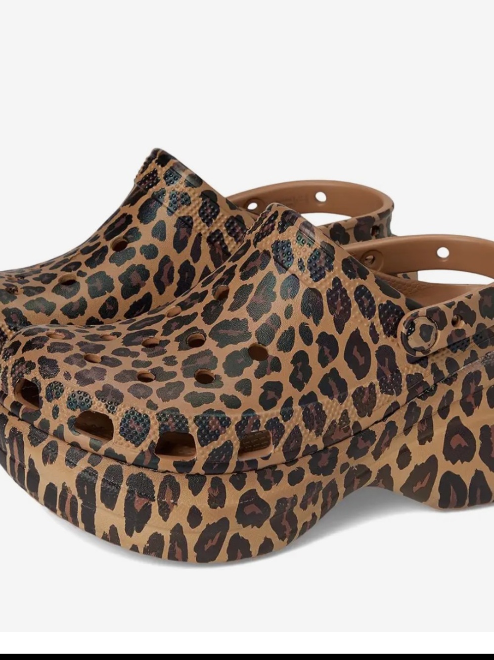 CROCS Women's Leopard-Print Classic Bae Clog size 7